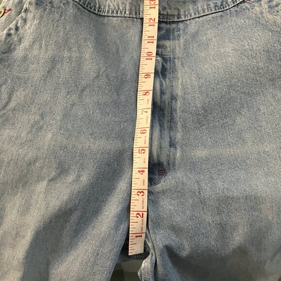 Vintage Keystone Shortalls Mens L Bib Dungaree Blue Denim Jean Overalls - Picture 7 of 11